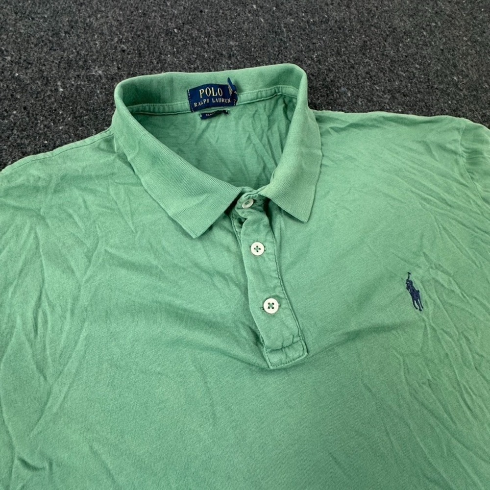 Polo Ralph Lauren Polo Shirt Men XXL Green Classic Fit Short Sleeve Pony Logo